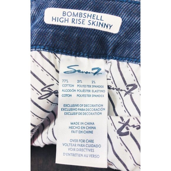 Seven7 Womens High Rise Med Wash Stretch Skinny Jeans Plus Size 22W New - Picture 12 of 13